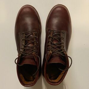 Chippewa L.L. Bean OMSU3 Handcrafted USA Engineer Boot Vibram Sole Oxblood 9.5EE
